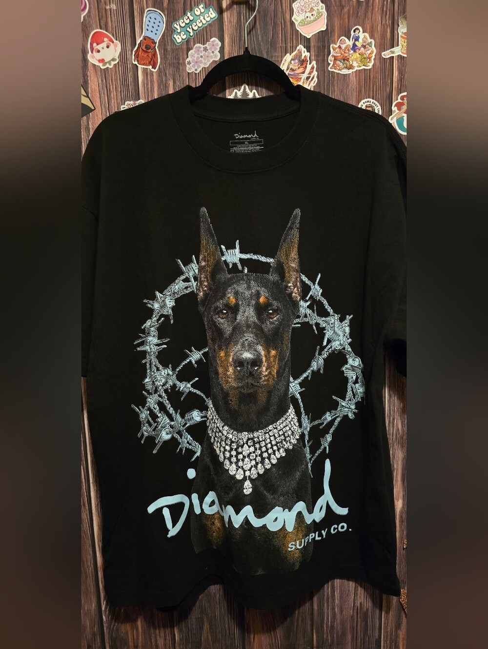 DIAMOND SUPPLY CO. DOBERMANN PINSCHER DOG T.SHIRT